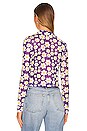 view 3 of 4 Dione Button Front Top in Purple Multi
