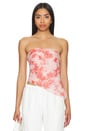 view 1 of 4 Daisy Asymmetrical Top in Pink Floral
