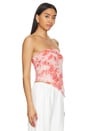 view 2 of 4 Daisy Asymmetrical Top in Pink Floral