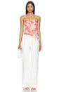 view 4 of 4 Daisy Asymmetrical Top in Pink Floral