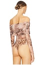 view 4 of 5 Isela Off Shoulder Bodysuit in Leopard Floral