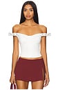 view 1 of 4 Ezra Off Shoulder Top in White