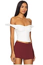 view 2 of 4 Ezra Off Shoulder Top in White