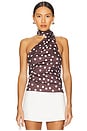 view 1 of 5 Rialta Top in Brown & White