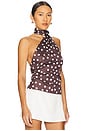 view 2 of 5 Rialta Top in Brown & White