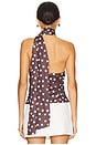 view 3 of 5 Rialta Top in Brown & White