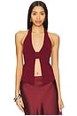 view 1 of 4 Dixie Halter Top in Oxblood