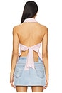 view 3 of 5 Lisseth Open Back Top in Pink Stripe