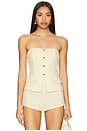 view 1 of 4 Karsi Strapless Top in Baby Yellow