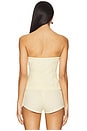 view 3 of 4 Karsi Strapless Top in Baby Yellow