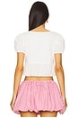 view 3 of 4 Shiloh Puff Sleeve Top in White