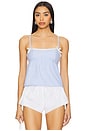 view 1 of 5 Lisa Babydoll Top in Blue Gingham