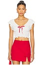 view 1 of 4 Maria Ruched Top in White