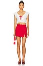 view 4 of 4 Maria Ruched Top in White