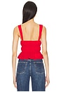 view 3 of 4 Betsey Tie Front Top in Red