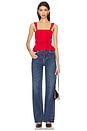 view 4 of 4 Betsey Tie Front Top in Red