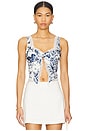 view 1 of 4 Juju Top in Blue Floral