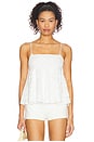 view 1 of 4 Solana Babydoll Top in White