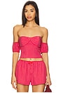 view 1 of 5 Mazzie Off Shoulder Top in Red Stripe