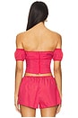 view 3 of 5 Mazzie Off Shoulder Top in Red Stripe