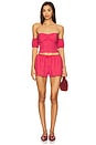 view 4 of 5 Mazzie Off Shoulder Top in Red Stripe