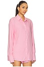 view 3 of 6 Shirlie Button Down Top in Pink Stripe