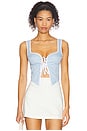 view 1 of 4 Amelie Tie Front Top in Baby Blue