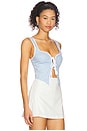 view 2 of 4 Amelie Tie Front Top in Baby Blue