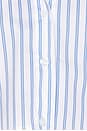 view 5 of 5 Carmin Button Down Top in Blue Stripe