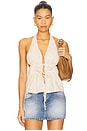 view 1 of 5 Belle Top in Beige Stripe