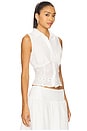 view 2 of 4 Danie Button Up Top in White
