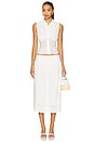 view 4 of 4 Danie Button Up Top in White