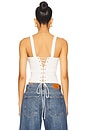 view 3 of 4 Chloe Lace Up Back Top in White