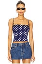 view 1 of 4 Annie Cami Top in Navy Polka Dot