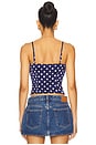 view 3 of 4 Annie Cami Top in Navy Polka Dot