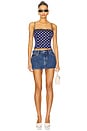 view 4 of 4 Annie Cami Top in Navy Polka Dot