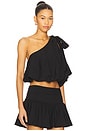 view 2 of 5 Lara Asymmetrical Top in Black