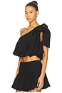 view 3 of 5 Lara Asymmetrical Top in Black
