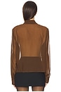 view 3 of 4 x Emma Leger Cinrella Sheer Top in Brown