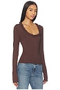 view 2 of 4 Arielle Twisted Top in Brown