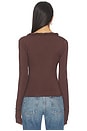 view 3 of 4 Arielle Twisted Top in Brown