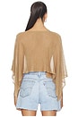 view 3 of 5 Orson Knit Poncho in Tan Metallic