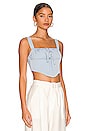 view 2 of 4 Tina Ruched Corset Top in Light Blue