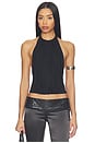 view 1 of 4 Leigh Fringe Halter Top in Black