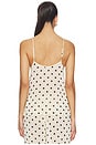view 3 of 4 Darby Top in Beige & Black Dot