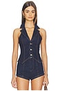 view 1 of 4 GILET ELESHIA in Blue Denim
