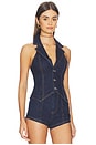 view 2 of 4 GILET ELESHIA in Blue Denim