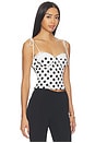 view 2 of 4 Roslyn Top in White & Black Dot