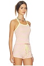 view 2 of 5 Greer top in Pink & Yellow Stripe