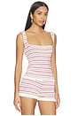 view 2 of 5 Tameka Knit Top in Red & Navy Stripe